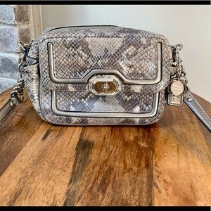 Coach Leather Snakeskin Pattern Purse BEAUTIFUL!!